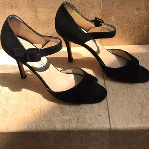 Manolo Blahnik Suede Pumps.